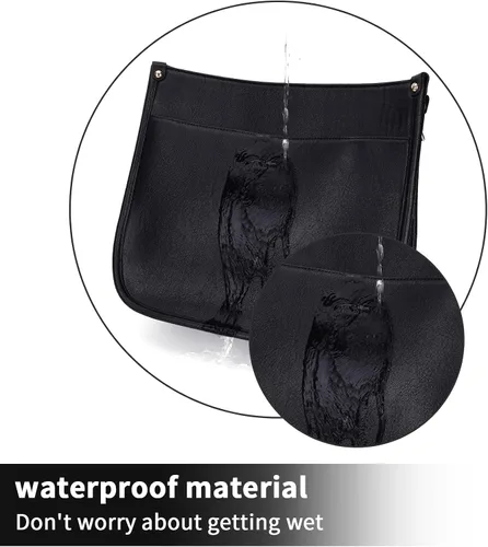Vista 6 de HKCLUF Bolso cruzado para mujer, 2 piezas, de cuero, con 2 correas ajustables de leopardo, bolsa cruzada