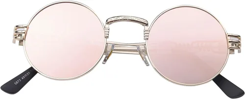 Vista 30 de Dollger Gafas de sol redondas Steampunk con marco de metal