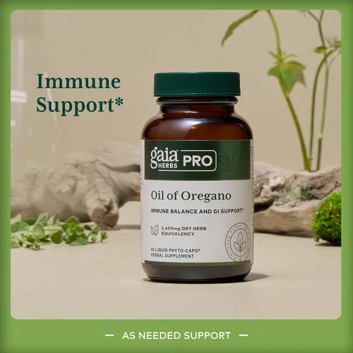 Vista 3 de GAIA HERBS PRO Aceite de orégano - Suplemento de apoyo inmunológico - Carvacrol y timol para apoyo antioxidante - Fórmula de salud y bienestar