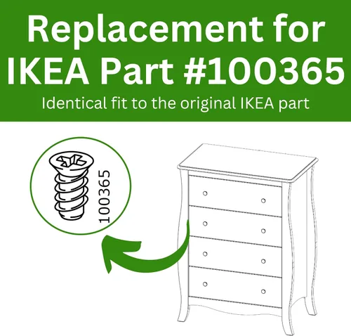 Vista 2 de Spare Hardware Parts Tornillos de cajón (repuesto para IKEA Parte #100365) (paquete de 10)