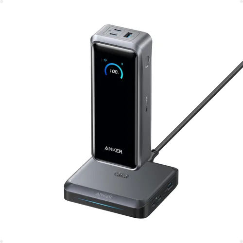 Vista 8 de Anker Prime Power Bank, banco de energía portátil de 3 puertos de 26,250 mAh con salida máxima de 300 W, carga bidireccional, aprobado por la TSA