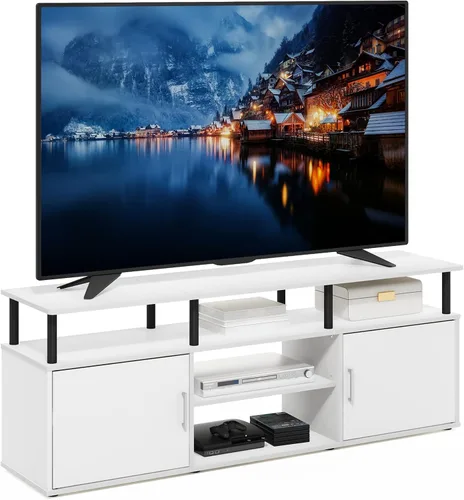 Vista 20 de Furinno - Soporte para centro de entretenimiento, para televisor de hasta 55 pulgadas, pino ámbar/negro