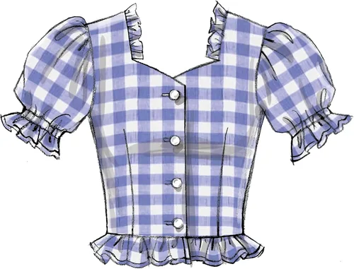Vista 5 de McCall Pattern - Blusa con puños fruncidos para mujer, tallas 6-14, patrón de costura
