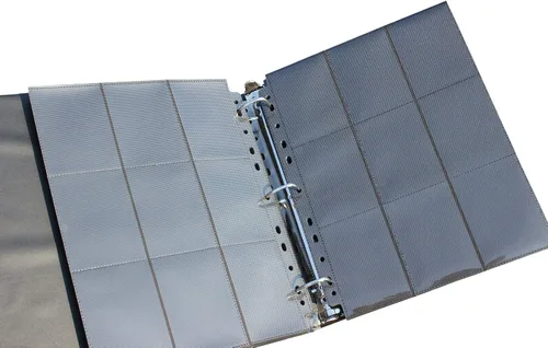 Vista 7 de Páginas superiores de 9 bolsillos de doble cara para tarjetas, 900 bolsillos de carga lateral para tarjetas, hojas protectoras de tarjetas