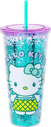 Vista 18 de Silver Buffalo Sanrio Hello Kitty, vaso de acero inoxidable con forma de lata, 11.8 onzas