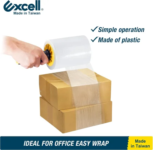 Vista 6 de Excell SF-1752 Mini dispensadores de envoltura elástica de mano con freno (3") Mini wrappers with tension brake for safe, easy pallet wrapping.
