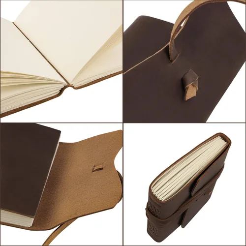 Vista 3 de Diarios de cuero personalizados para cuadernos bíblicos cristianos personalizados de 5 x 7 pulgadas, cuaderno de bocetos, diario de viaje, regalos
