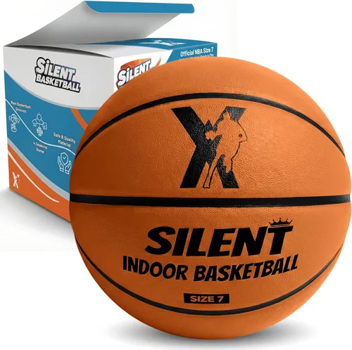 Vista 10 de YGA Silent Basketball Size 7 (29.5"): Grooved Airless Indoor Basketball with Upgraded 95% Bounce - Ultra Quiet Basketball for Dribbling Indoor