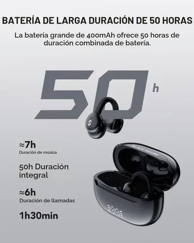 Vista 6 de Black Shark Auriculares con clip, auriculares abiertos, modos duales de música y juego, 5g ligeros y diseño de pantalla digital, llamadas DNN