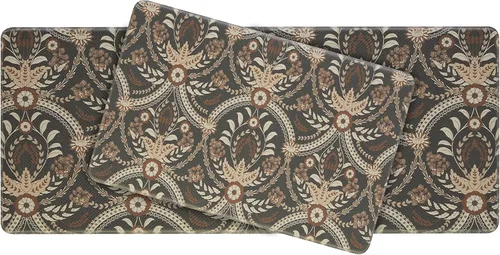Vista 9 de Laura Ashley Juego de tapetes de cocina antifatiga Diseño floral Almeida Resistente a las manchas, el agua y la decoloración Alivio de cocina
