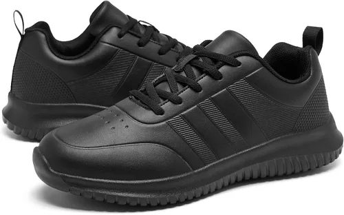 Vista 4 de Zapatos de servicio de alimentos antideslizantes para mujer, zapatos de enfermería, cómodos, ligeros, antideslizantes, zapatos de trabajo