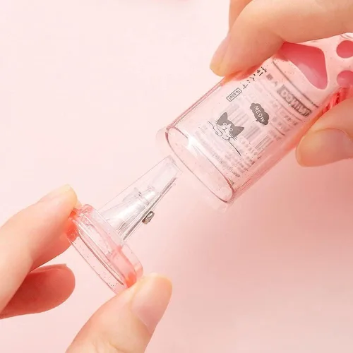 Vista 3 de Lindo sacapuntas de pata de gato, suministros kawaii, premio para estudiantes, regalo para niños, sacapuntas kawaii, suministros escolares