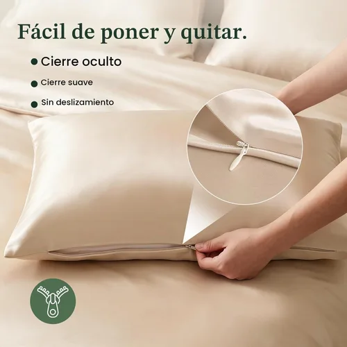 Vista 5 de THXSILK Funda de almohada 100% seda de morera para la salud del cabello y la piel, funda de almohada suave y lisa con cremallera oculta, ambos lados
