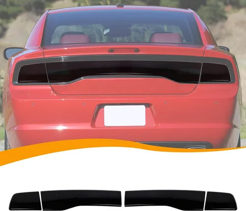 Vista 9 de Hoolcar Cubierta de lámpara delantera para faros delanteros, marco de bisel, accesorios exteriores compatibles con Dodge Charger 2011-2014, negro
