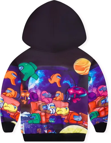 Vista 2 de Sudadera con capucha con estampado de juego para niños, suéter para niños de 5 a 10 años