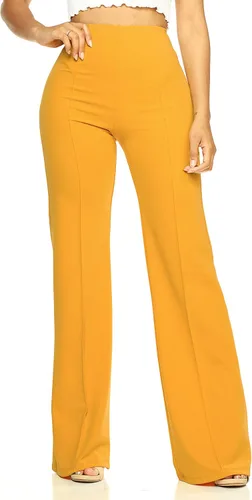 Vista 4 de Cemi - Pantalones de vestir de tiro alto para mujer