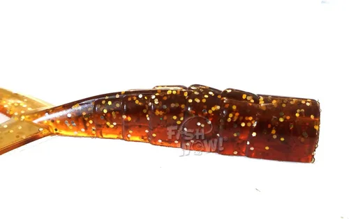 Vista 9 de 8 piezas de Root Beer Extended Size 5 pulgadas Twin Tail Perch Grub 4" Scampi Soft Señuelo + 3 piezas 3/4oz Shad Jighead Plain Bullet Jig Heads