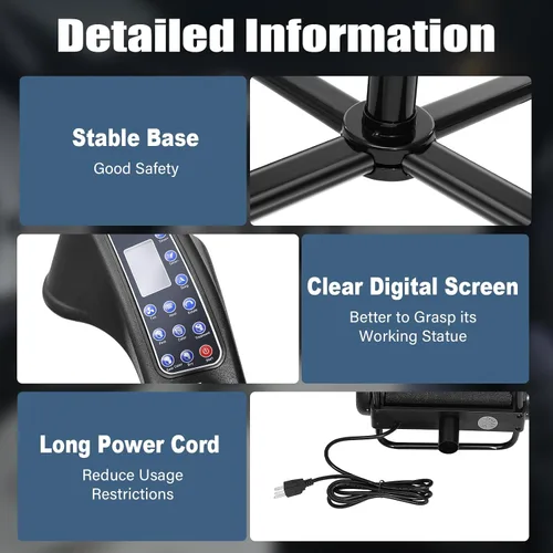 Vista 7 de Secador de pelo infrarrojo orbitante 3 en 1, vaporizador profesional de salón con altura ajustable de 55.12 a 64.96 pulgadas, pantalla digital y 4