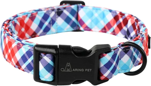 Vista 39 de Aring Pet Collar de algodón, ligero y ajustable, con hebilla de liberación rápida para perros pequeños, medianos y grandes, para cachorros, rosa