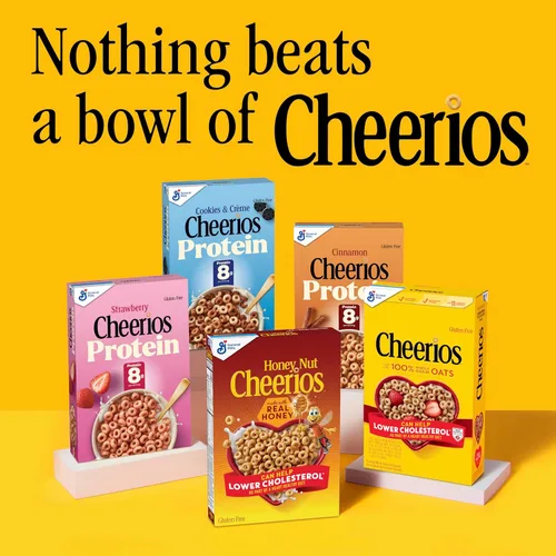 Vista 8 de Cereales para desayuno con avena Cheerios Honey Nut, sin gluten. 10.8 onzas