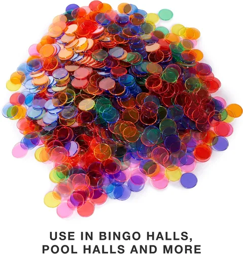 Vista 4 de Royal Bingo Supplies Juego de bingo para adultos, personas mayores y familia, 1000 fichas, 100 tarjetas, mazo jumbo de tarjetas de llamada, juego