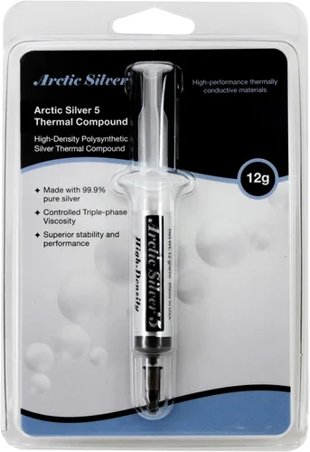 Vista 2 de Arctic Silver 5 - Compuesto térmico de plata polisintética de alta densidad -0.42 oz (AS5-12G-R)
