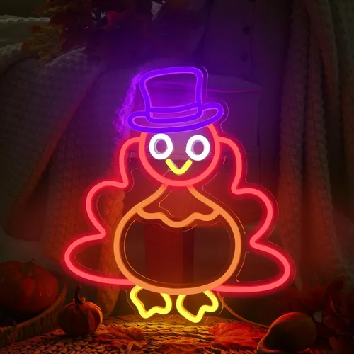 Vista 7 de Treela Letrero de neón de Halloween para decoración de pared, luces LED de neón para ventana, funciona con USB, murciélago iluminado para pared