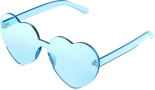 Vista 11 de Maxdot Heart Shaped Sunglasses for Women Transparente