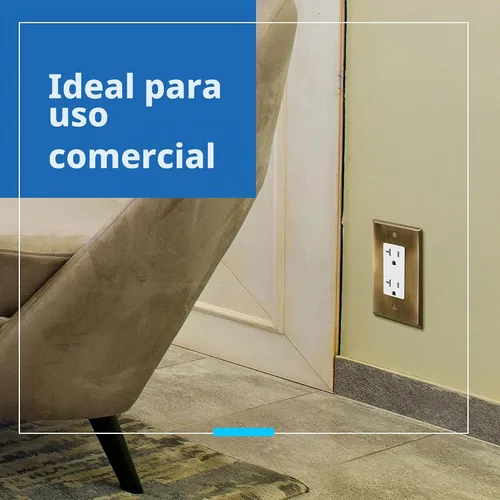 Vista 5 de LIDER - Placa de pared de metal para interruptor o receptáculo, tamaño mediano, 1 banda
