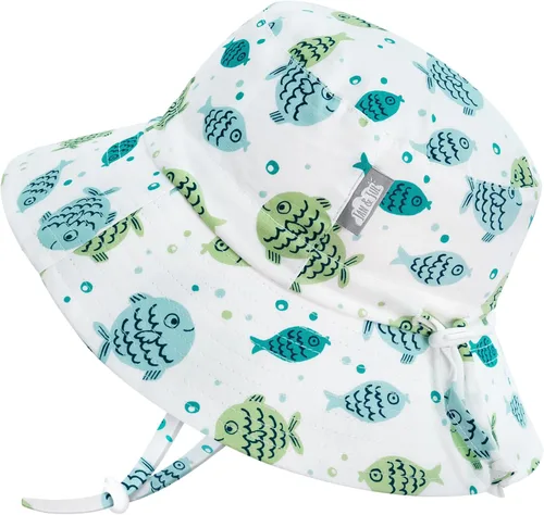 Vista 32 de JAN & JUL - Gorro de sol con capucha de algodón Grow-with-Me para bebés y niños Verde militar