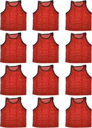 Vista 9 de BlueDot Trading Adult & Youth Scrimmage Training Vests for Soccer, Basketball & More – Available in 1, 6, 12, 24 Packs Naranja