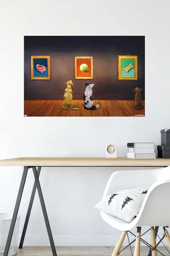Vista 27 de Trends International Lucia Heffernan Art - Póster de pared de museo del perro, 22.375 x 34 pulgadas, versión enmarcada en negro Versión con marco