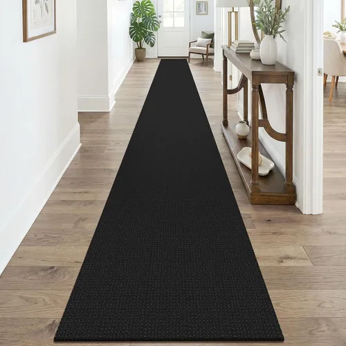 Vista 148 de KOZYFLY - Tapete para puerta de interior, lavable, pequeña, antideslizante, con respaldo de goma, felpudo de algodón para el hogar, color negro