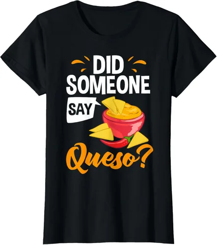 Vista 43 de Queso Dip Camiseta Chile con Queso Salsa Mexican Chips Chile con Queso, Negro