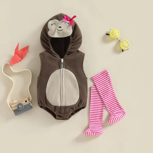 Vista 2 de Beautooly Disfraz de flamenco para bebé, mameluco de manga larga con calentadores de piernas, trajes de Halloween para niños y niñas