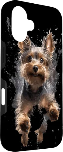Vista 3 de Funda submarina para iPhone 16 Yorkshire Terrier buceo para perros