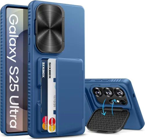 Vista 10 de para Samsung Galaxy S25 Funda, Compatible con MagSafe y Soporte Integrado y Grado Militar de Resistencia a Caídas, Funda Magnética Translúcida