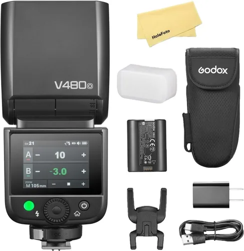Vista 12 de GODOX V480 V480C Godox Flash para Canon Flash Speedlite, GN50, 2.4G TTL HSS 1/8000s Flash de cámara para Canon, batería de iones de litio