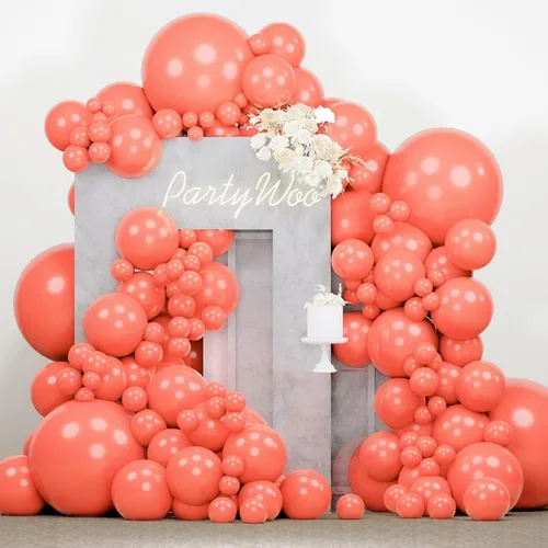 Vista 60 de PartyWoo - Globos nude de 140 piezas en diferentes tamaños de 18, 12, 10, 5 pulgadas, kit de arco de globos de color neutro y melocotón estilo boho