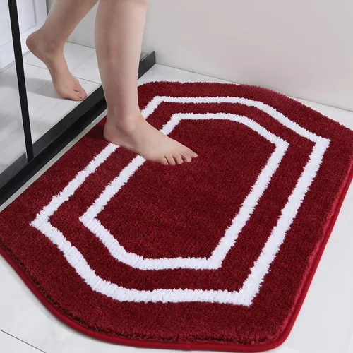 Vista 52 de COSY HOMEER Alfombras de Baño Extra Gruesas para Baño - Juegos de Alfombras Antideslizantes de Lino de Baño Suave Felpa 100% Poliéster Fuerte Sala