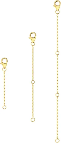 Vista 6 de Extensores de collar de oro, extensores de cadena de oro de 14 quilates con cierre de langosta, cadenas de extensión de collar, pulsera y tobillera