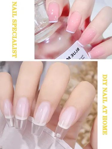 Vista 7 de 200 piezas de formas de uñas para uñas acrílicas, formas de uñas acrílicas rectangulares, guía de formularios de extensión de uñas para poligel