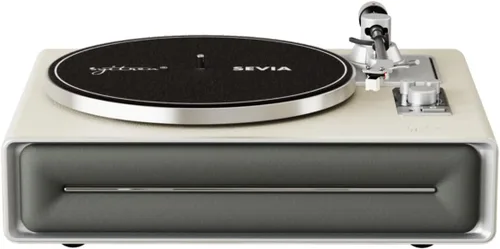 Vista 2 de syitren SEVIA Tocadiscos Vintage Tornamesa para Discos de Vinilo con Altavoces Integrados Bluetooth Fonógrafo Retro Adjustable