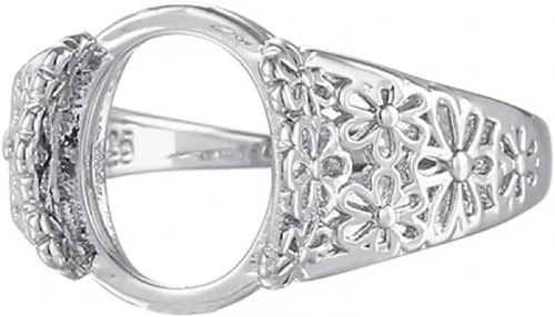 Vista 15 de Base de anillo en blanco ajustable de plata de ley 925 maciza para cabujones ovalados, camafeo de bricolaje, suministros para hacer joyas