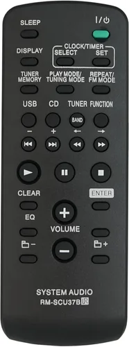 Vista 4 de Mando a Distancia de Repuesto RMSCU37B Compatible para Sony LBT-SH2000 RM-SCU37 CMT-FX205 CMT-FX200 MHC-EX700 MHC-EX600 Mini HI-FI Component System