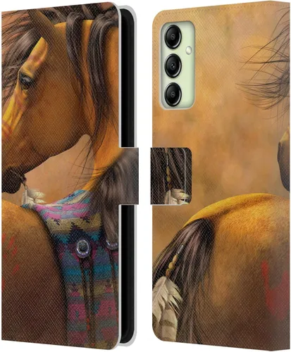 Vista 347 de Head Case Designs Officially Licensed Laurie Prindle A Morgan Christmas Western Stallion Leather Wallet Case Compatible with Samsung Galaxy A07 4G