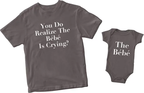 Vista 2 de You Do Realize The Bebe is Crying The Bebe - Camisetas familiares a juego con parodia de programa de televisión