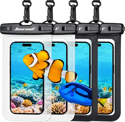 Vista 42 de Hiearcool Funda impermeable IPX8 para iPhone 17/16/15/14 Pro Max, bolsa seca para teléfono celular para artículos esenciales de playa y crucero