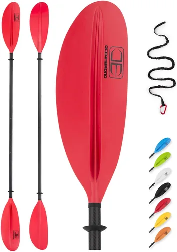 Vista 10 de Adjustable Carbon Fiber Kayak Paddle 86in/220cm to 94in/240cm Kayaking Oar for Adults with Paddle Leash 1 Paddle