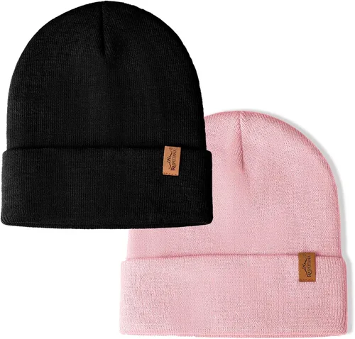 Vista 32 de Rajputana 1 y 2 Packs Gorro de invierno unisex de punto para hombre y mujer 2-Camuflaje